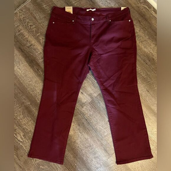 Levi's Plus Classic Straight Jeans Windsor Wine- Size 24W - Picture 4 of 13